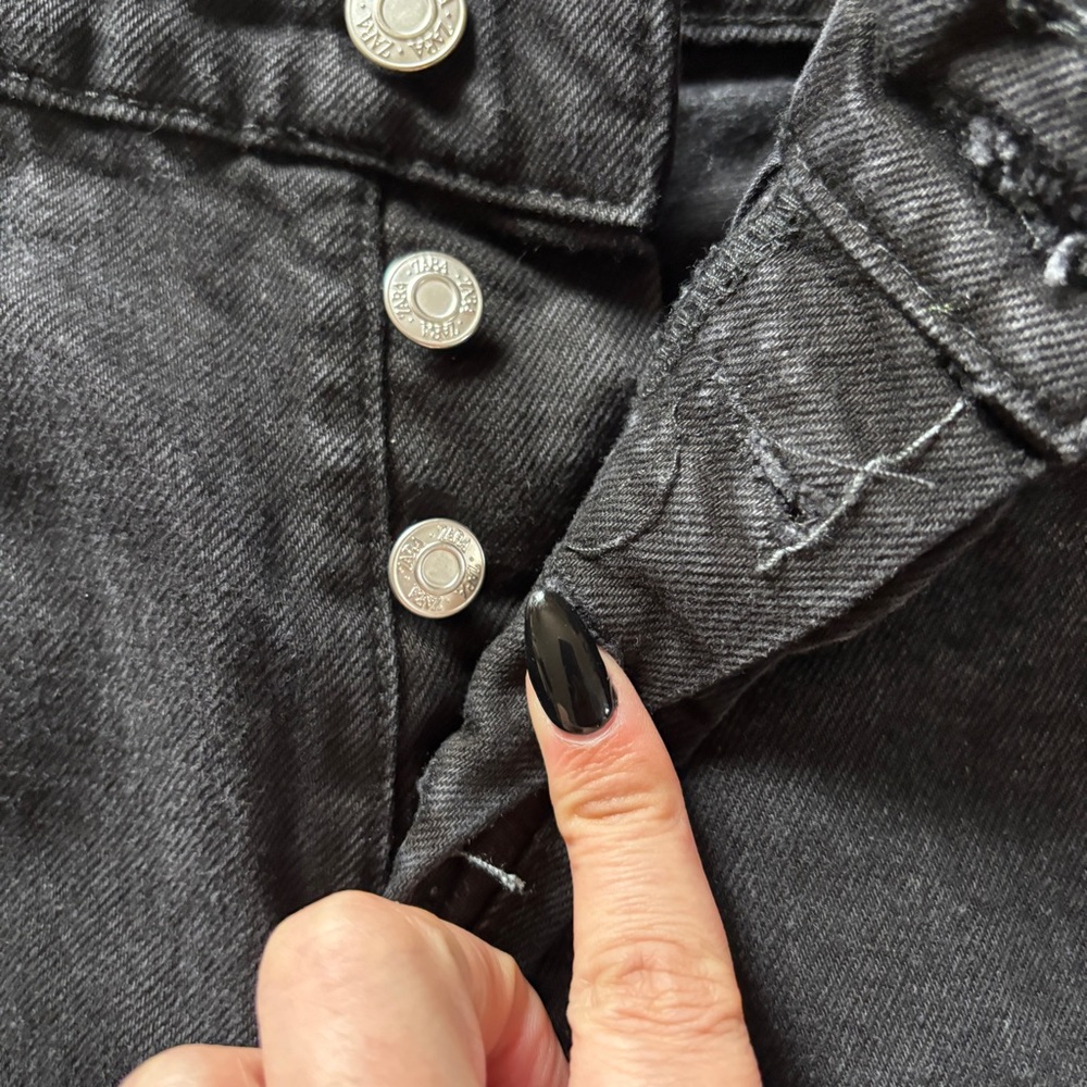Zara Black Straight Leg Jeans - Picture 4 of 5